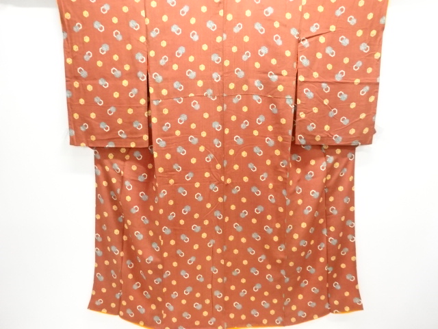 JAPANESE KIMONO / ANTIQUE KIMONO / SILK / KINSHA / KIKKO WITH FLOWER